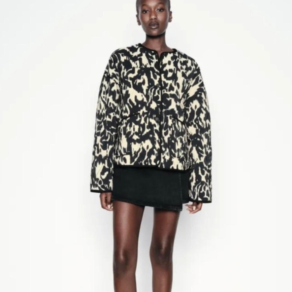 Black and Cream Animal Print Jacket